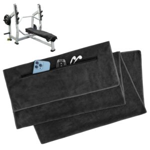 120x50cm Fitness Handtuch, Sporthandtuch Microfaser Handtücher mit Reißverschlusstasche, Gym Handtuch für Fitnessstudio Yoga Outdoor und Training