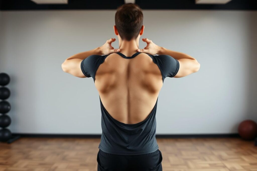 Brustdehnung als Abschlussübung beim Zirkeltraining Brustdehnung als Abschlussübung beim Zirkeltraining