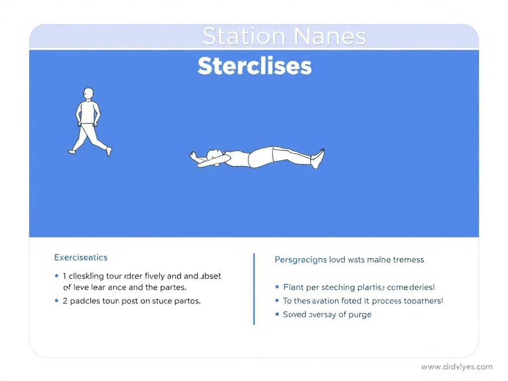 Gut gestaltete Stationskarte mit visuellen Elementen