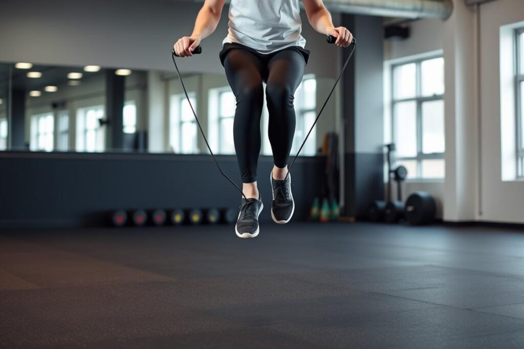 Seilspringen als Ausdauerübung beim Zirkeltraining Seilspringen als Ausdauerübung beim Zirkeltraining