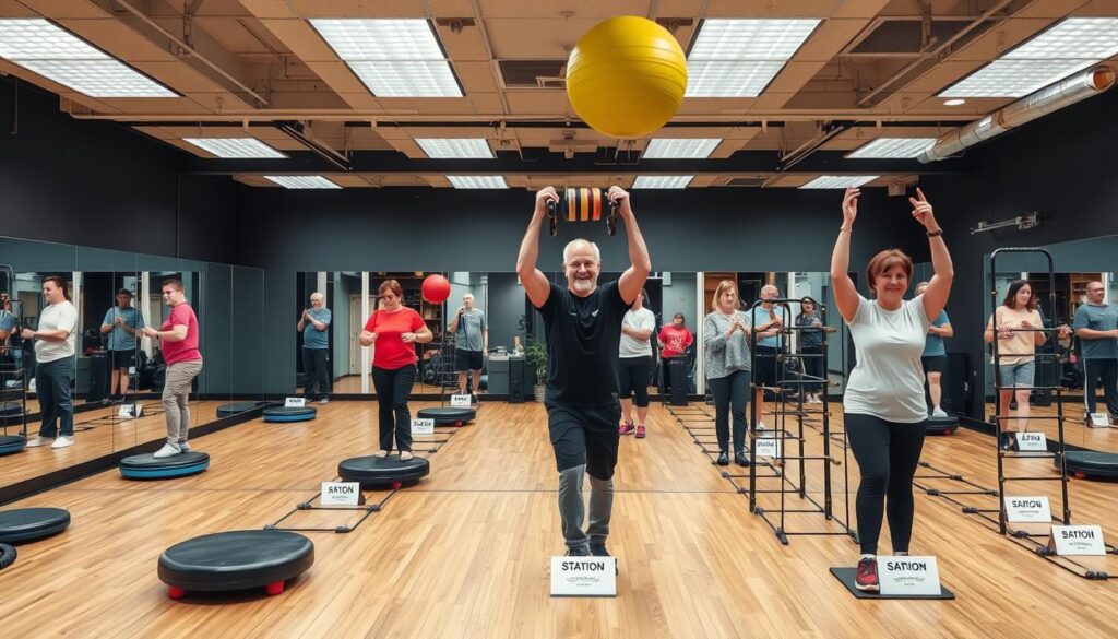 Zirkeltraining mit Koordinationsübungen und Stationskarten