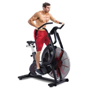 AsVIVA F1 Air Bike Pro Heimtrainer | Ergometer mit Riemenantrieb & Turbinen-Widerstand | Fitnessgerät für Zuhause | Cardio & Ausdauertraining | Fitnesscomputer, Pulsempfänger &...