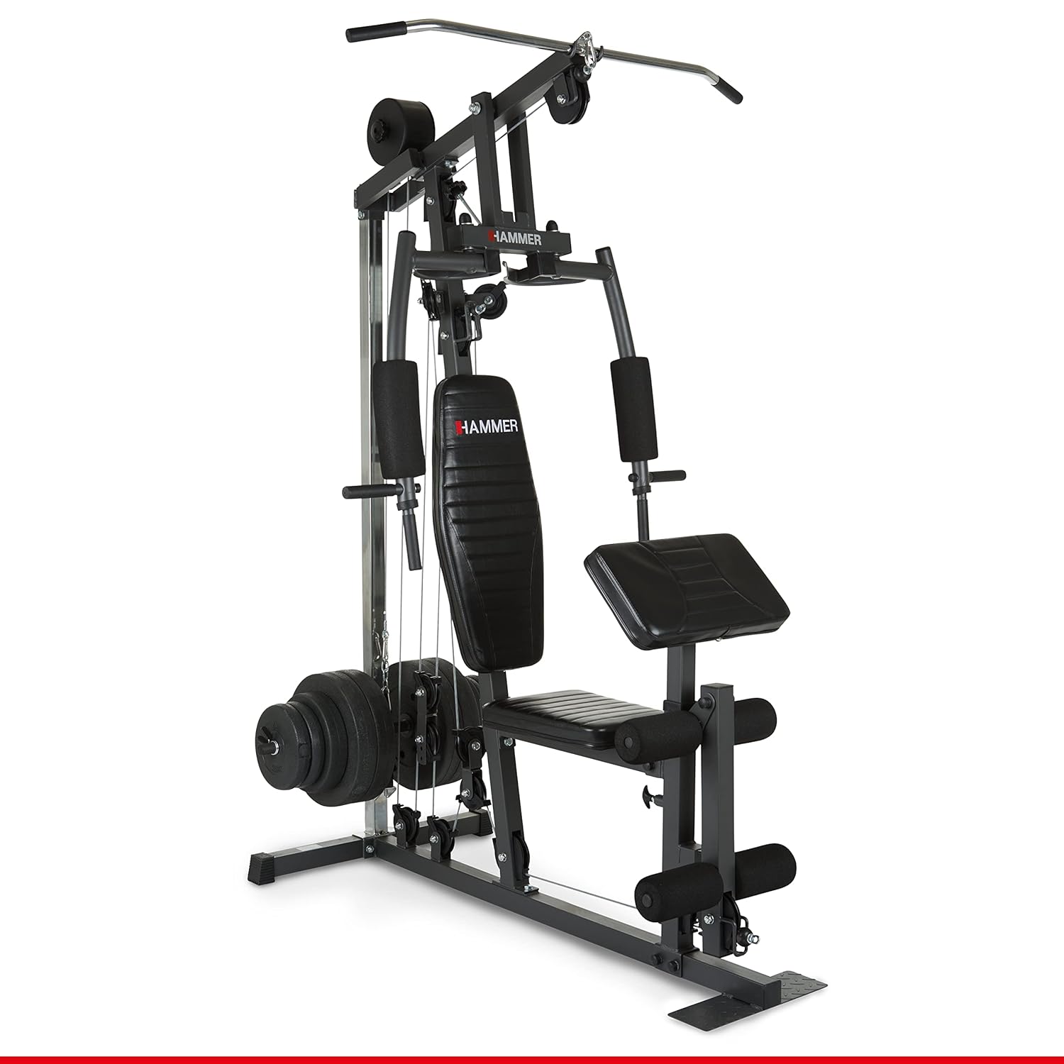 HAMMER California XP Multi-Station for Effective Strength Training at Home Doubling Mechanism up to 120 kg Including Curl Desk Lat Pull Bar