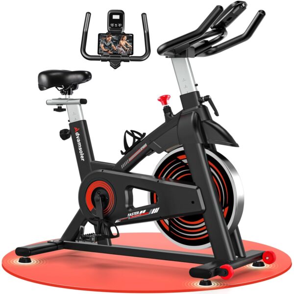 Heimtrainer Fahrrad, Ergometer Hometrainer Fahrrad mit LCD-Monitor & Tablet-Halter, Leises Inoor Spinning Bike für Cardio-Training zu Hause