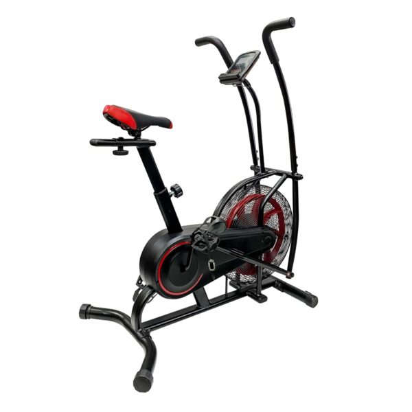 Leiv Air Bike - Fitnessrad zur Förderung v. Gesundheit und Fitness, idealer Hometrainer mit Trainingscomputer, Pulssensoren, 8-Fach einstellbarem Widerstand, Crosstrainer,...