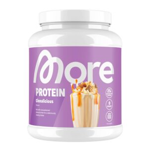 MORE Protein, Cinnalicious, 600 g, Mix aus Whey Konzentrat und Casein ideal zum Muskelaufbau und -erhalt, mit Laktase - made in Germany