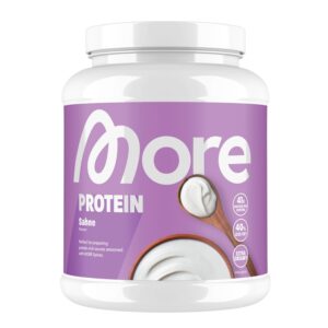 MORE Protein, Sahne, 600 g, Mix aus Whey Konzentrat und Casein ideal zum Muskelaufbau und -erhalt, mit Laktase, perfekt zum kochen & backen - made in Germany (Verpackung kann...