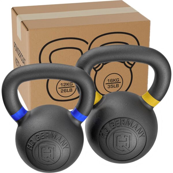 Powdercoat Kettlebell | Vollguss | 2-32kg | Starter-Sets | ±2,0% Gewichtstoleranz