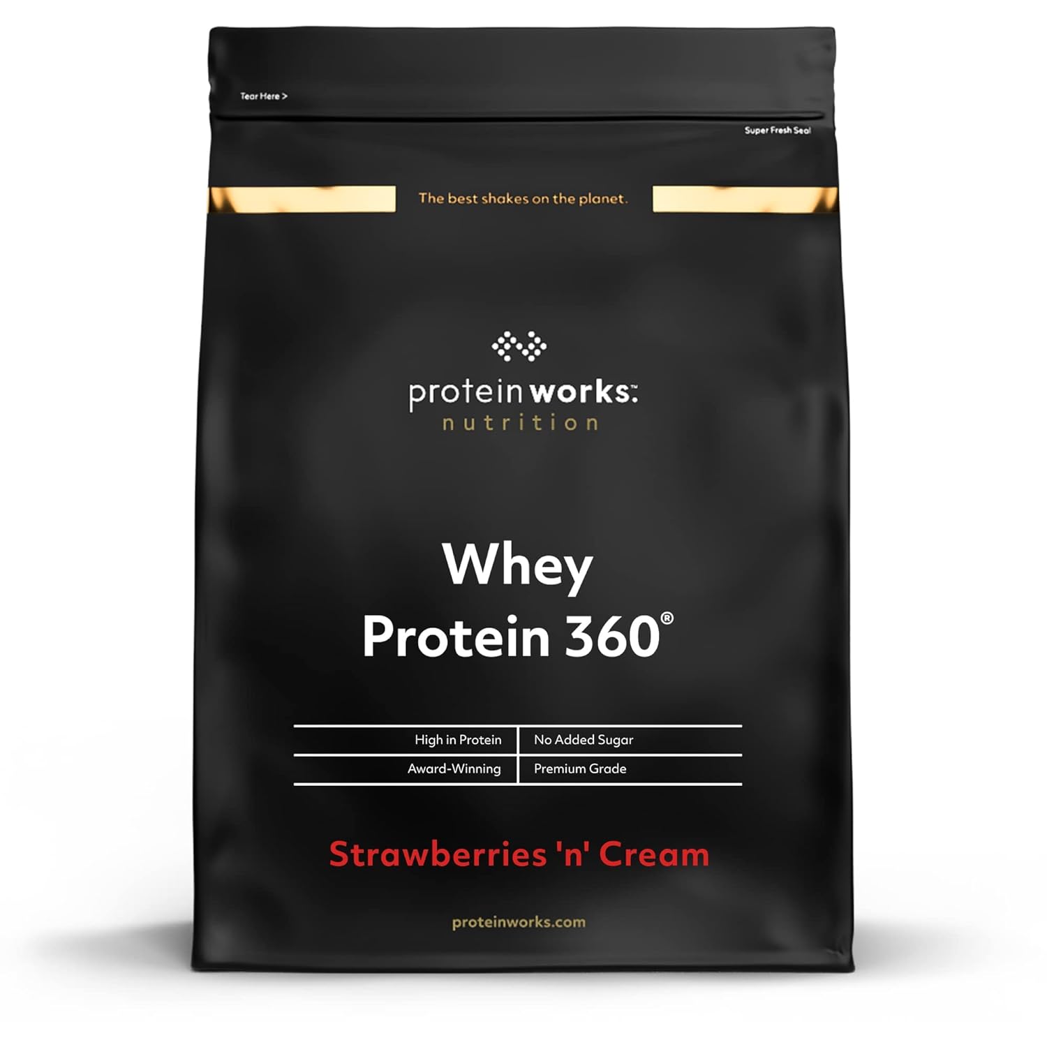 Protein Works - Whey Protein 360 | Mit zusätzlichen Vitaminen | Whey Proteinpulver | Whey Eiweißpulver | 20 Servings | Erdbeer-Sahne | 600g