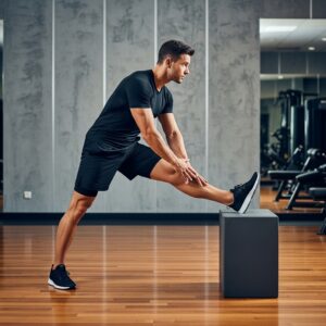 Oberschenkeldehnung als Abschlussübung beim Zirkeltraining Die besten Zirkeltraining Übungen als PDF zum Download 8