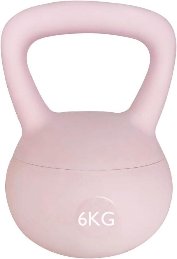 ZhaoCo Soft Kettlebell Iron Sand, Kugelhantel 4-10kg Stoßsichere Gewichte Freundlich für Boden und Benutzer, Schwunghantel Kugelgewicht Geeignet für Anfänger Hause Kettlebell...